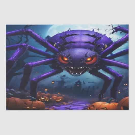 Mousseline Papier de fond de tissu Spider Monster (Recto)