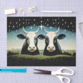 Mousseline Papier de fond découpage de vaches de campagne pri (Artisanat)