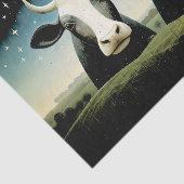 Mousseline Papier de fond découpage de vaches de campagne pri (Détail)