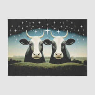 Mousseline Papier de fond découpage de vaches de campagne pri