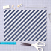 Mousseline Papier de fond Diagonal de la Marine (Artisanat)