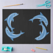 Mousseline Papier de fond Dolphin (Artisanat)