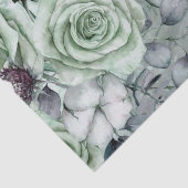 Mousseline Papier de fond gris romantique/Découpage vert (Détail)