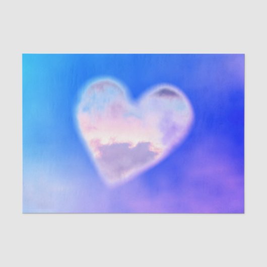 Mousseline Papier de fond HEART CLOUDS (Recto)