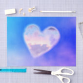 Mousseline Papier de fond HEART CLOUDS (Artisanat)