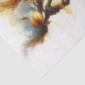 Mousseline Papier de fond Magnolia Yellow Decoupage (Détail)