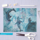 Mousseline Papier de fond marin pour baleine (Artisanat)