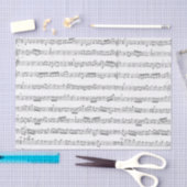 Mousseline Papier de fond musical gris (Artisanat)