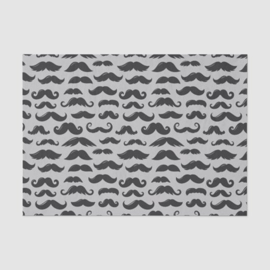 Mousseline Papier de fond Mustache Mash (Recto)