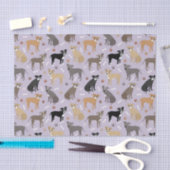 Mousseline Papier de fond Pitbulle et Bones (Artisanat)