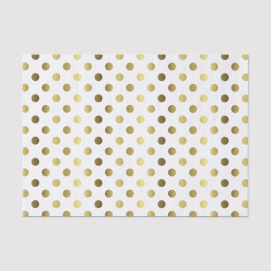 Mousseline Papier de fond Polka doré (Recto)