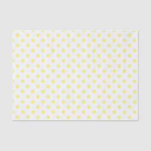 Mousseline Papier de fond Polka Jaune Couleur Personnalisée