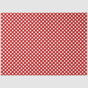Mousseline Papier de fond Polka rouge et blanc