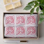 Mousseline Papier de fond rose CELTIC KNOT (Cadeau)