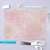 Mousseline Papier de fond rose et or (Artisanat)