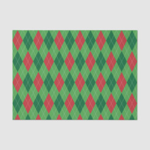 Mousseline Papier de fond rouge et vert sur le Jacquard