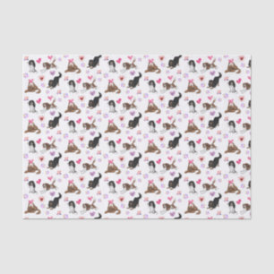Mousseline Papier de fond Valentine et amour Cavalier