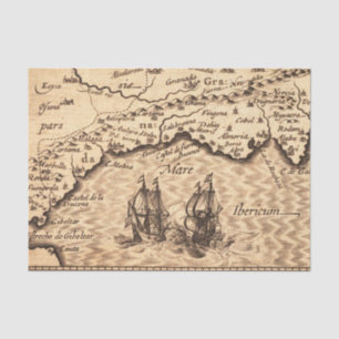 Mousseline Papier de fond vintage Antique Old World Maps