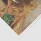 Mousseline Papier de fond vintage poulet et coq (Détail)