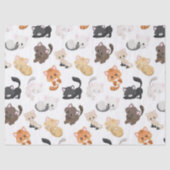 Mousseline Papier de la partie motif chat mou (Recto)