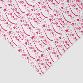 Mousseline Papier de la Saint-Valentin Pink Red Hearts (Détail)