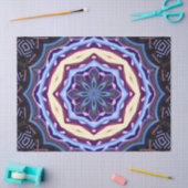 Mousseline papier de mandala de fleurs bleues (Artisanat)