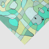 Mousseline Papier de mouchoir vert (Détail)