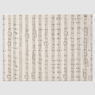 Mousseline Papier de musique vintage feuille pour découpage