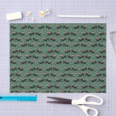 Mousseline Papier de Noël gris italien (Artisanat)