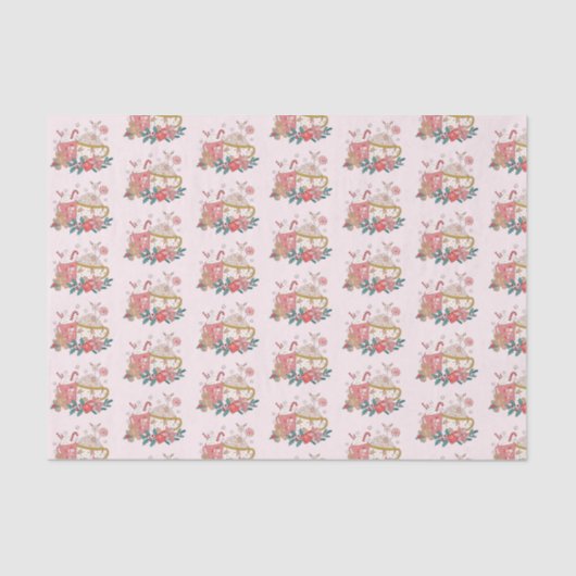 Mousseline Papier de Noël mignon (Recto)