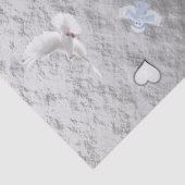 Mousseline Papier de Noël Papier Bleu Arbre Argent Doses (Détail)