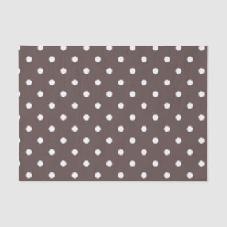 Mousseline Papier de papier à dot Polka Brown au chocolat