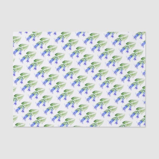 Mousseline Papier de papier blanc vert Harebell (Recto)