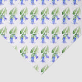 Mousseline Papier de papier blanc vert Harebell (Détail)