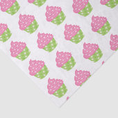 Mousseline Papier de papier de coton rose et vert Cupcake (Détail)