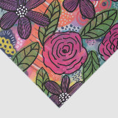 Mousseline Papier de papier de découpage à fleurs rose violet (Détail)