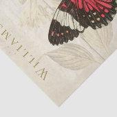 Mousseline Papier de papier de découpage à papillon rouge vin (Détail)