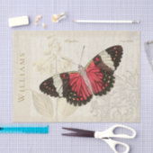 Mousseline Papier de papier de découpage à papillon rouge vin (Artisanat)