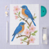 Mousseline Papier de papier de découpage Bluebirds & Blossing (Artisanat)