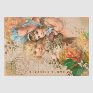 Mousseline Papier de papier de découpage de carte postale pou