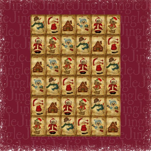 Mousseline Papier de papier de découpage de Noël mignon