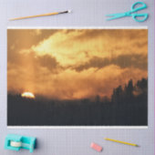 Mousseline Papier de papier de découpage du coucher de soleil (Artisanat)