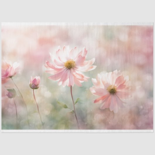 Mousseline Papier de papier de découpage rose (Recto)