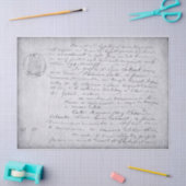 Mousseline Papier de papier de découpage vieux script françai (Artisanat)