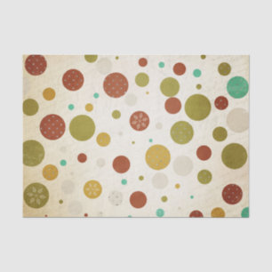 Mousseline Papier de papier de fond blanc Polka Dot Snowflake