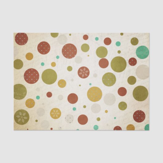 Mousseline Papier de papier de fond blanc Polka Dot Snowflake (Recto)