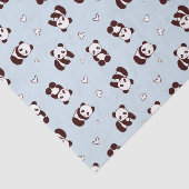 Mousseline Papier de papier de fond bleu Panda Heart (Détail)