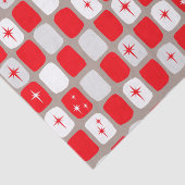 Mousseline Papier de papier de fond rouge rétro Starburts (Détail)