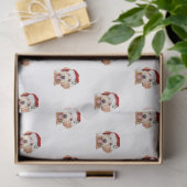 Mousseline Papier de papier de griffe dorée de Noël (Cadeau)