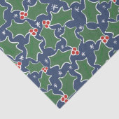 Mousseline Papier de papier de Noël bleu et vert (Détail)